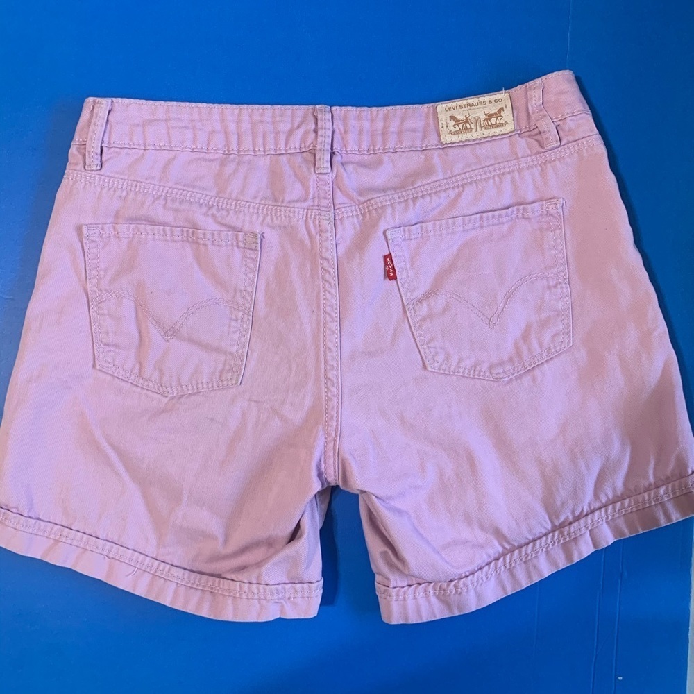Levi’s Girl Light Purple Midi Casual School Shorts 14 REG 100% Cotton - Picture 3 of 8